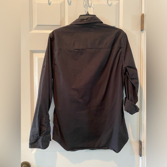 Helix Young Men’s Button Front Casual Shirt, Black- Size Small - Picture 2 of 2